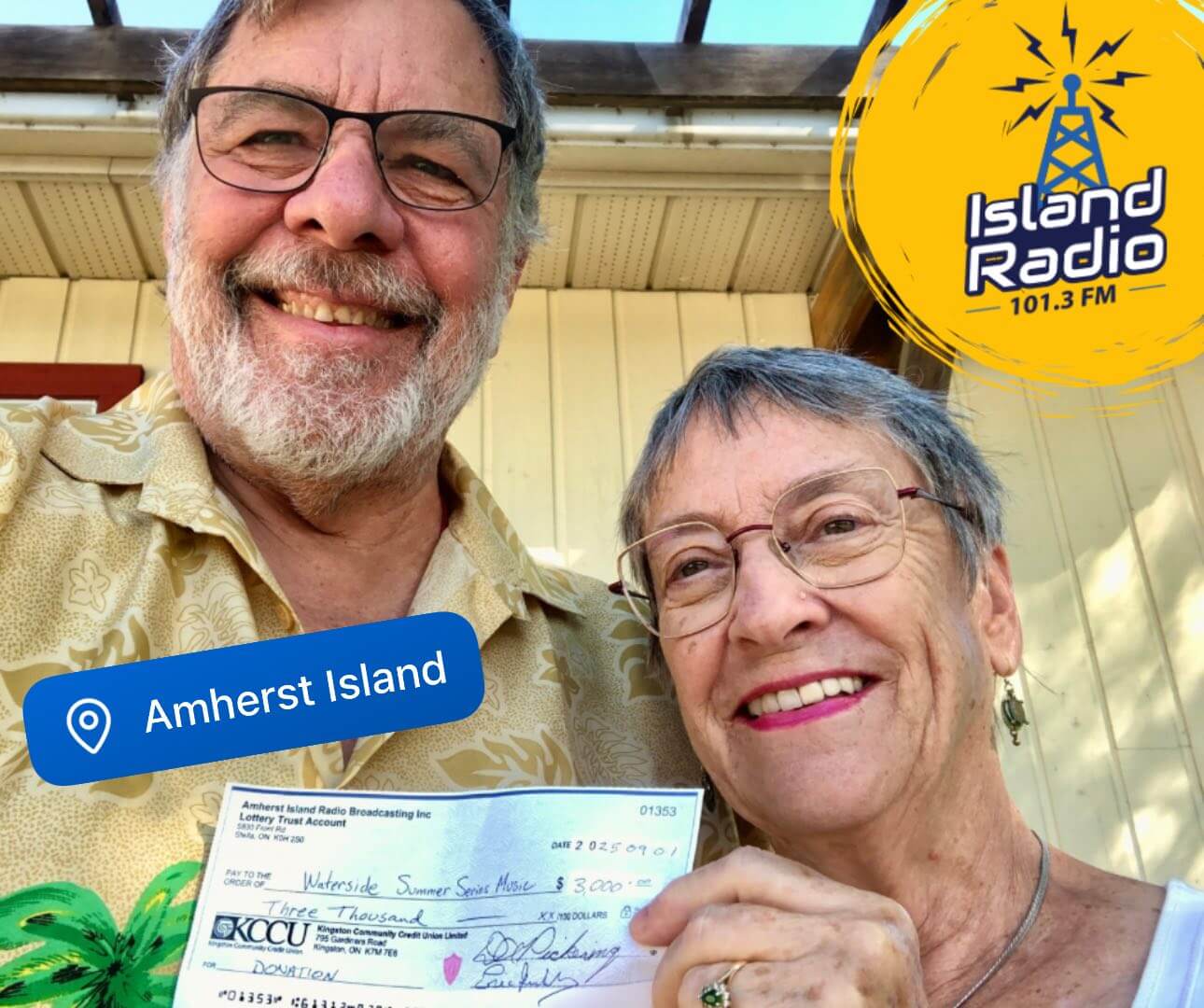 Island Radio donates to Waterside Summer Series